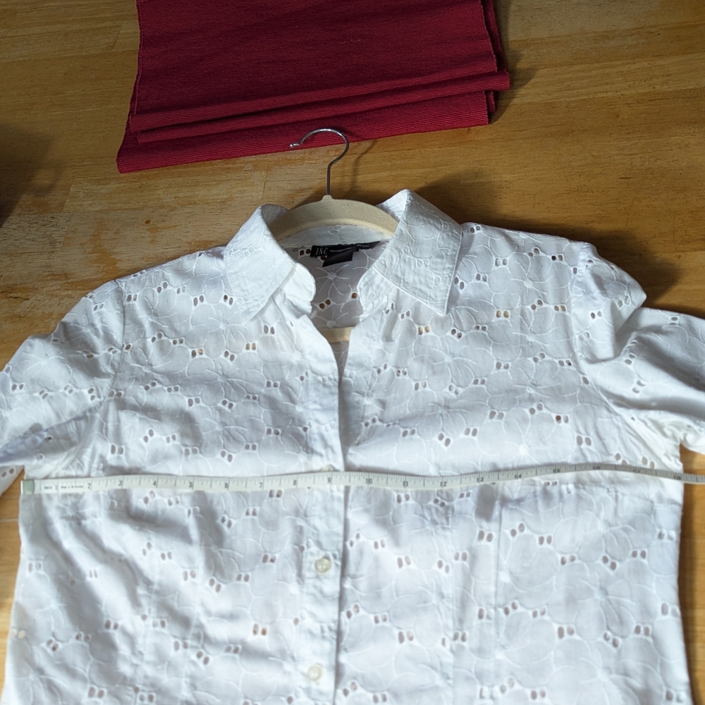INC cotton lace shirt - Picture 7 of 7